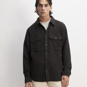 The Utility Shirt Jacket in Buttersoft | Black