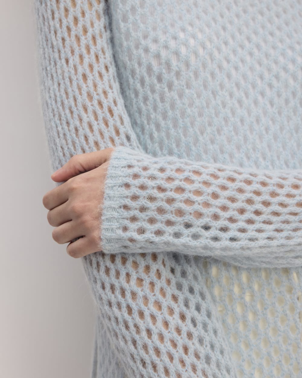 The Everlane x Marques' Almeida Alpaca Mesh Tunic | Mist - Image 6