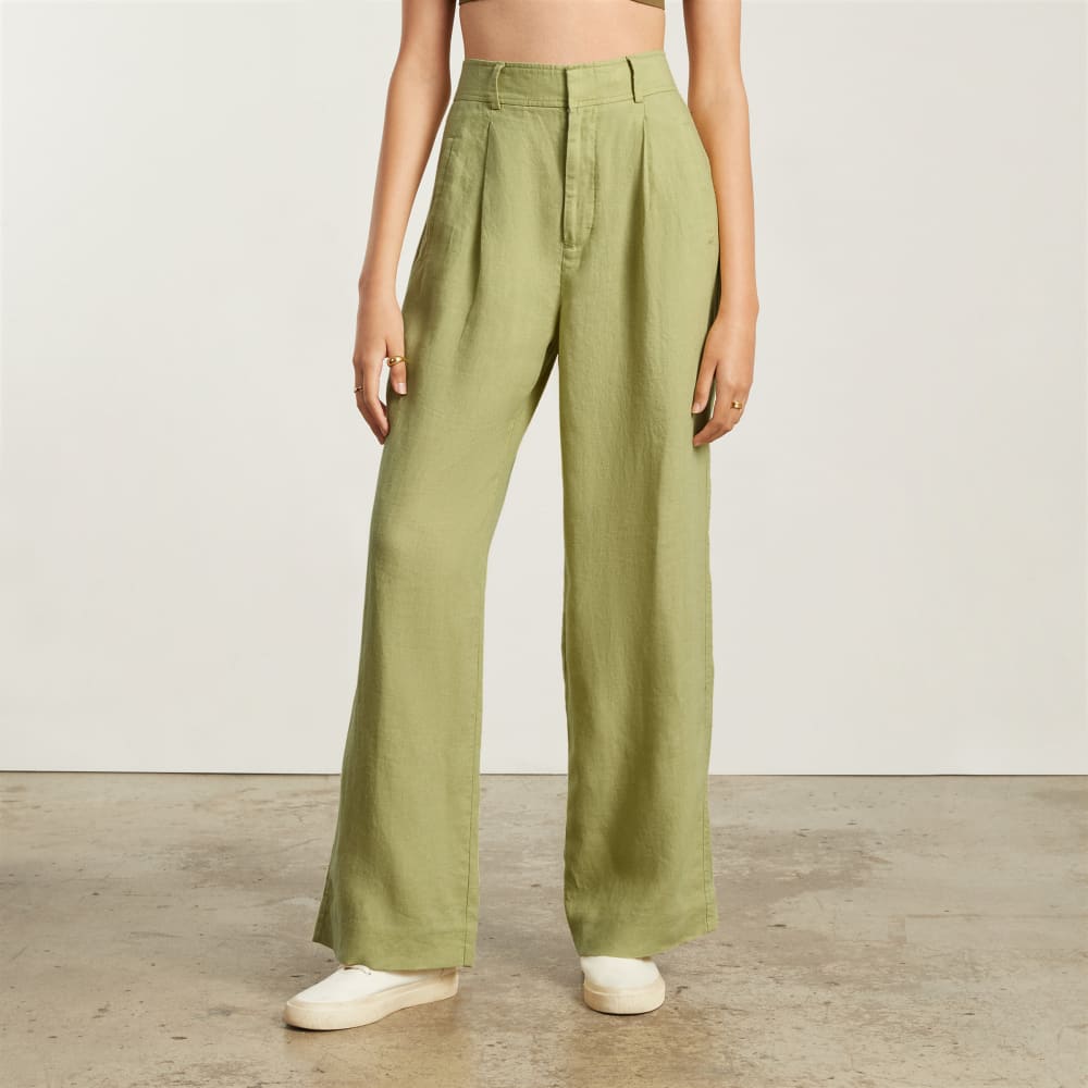 The Linen Way-High® Drape Pant | Leek - Image 2