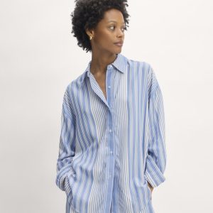 The Oversized Shirt in Butterlite | Granada Sky Blue / Bone