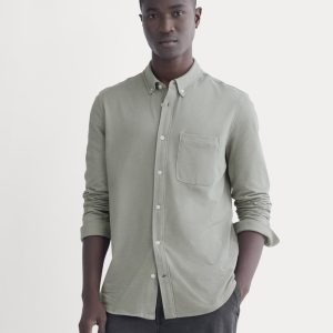 The Startup Shirt | Chambray Deep Lichen Green
