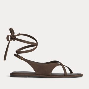 The Leather Crisscross Sandal | Burnt Umber