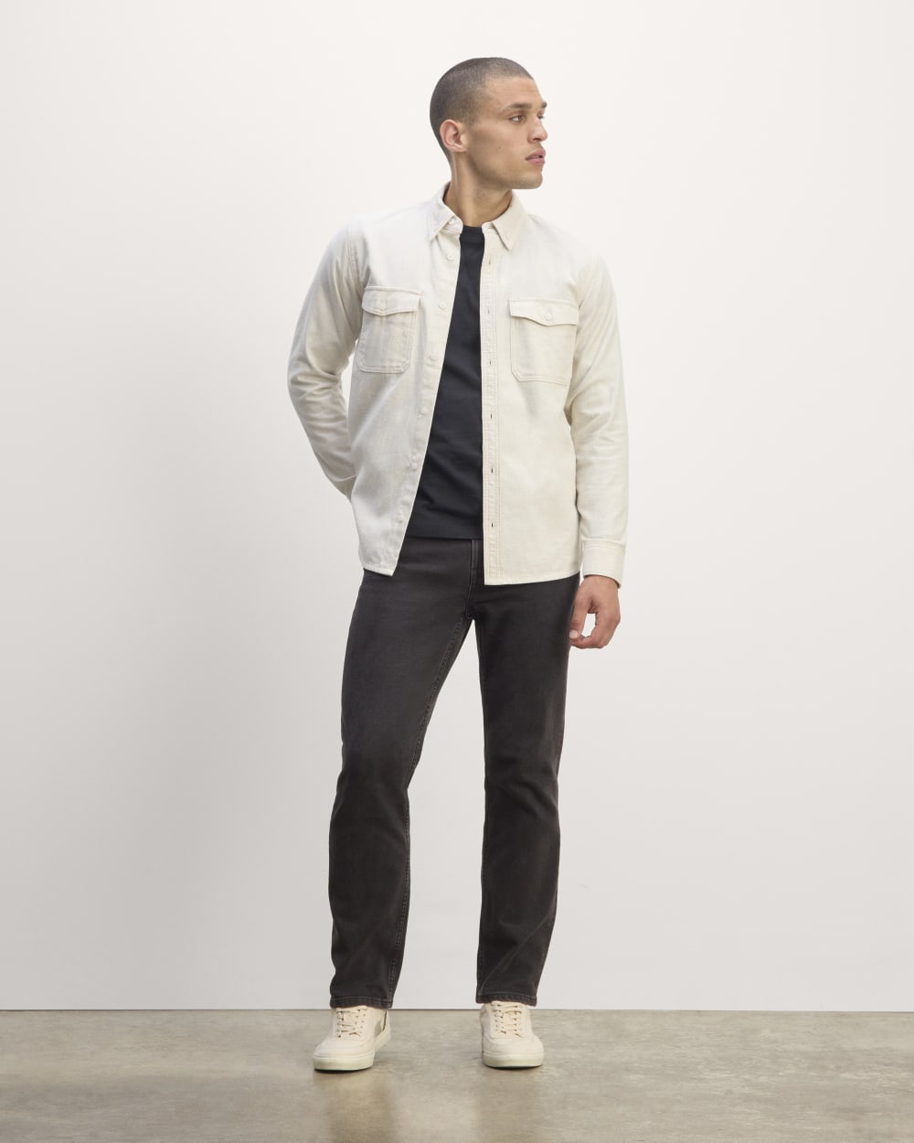 The Organic Cotton Straight-Leg Jean | Washed Black