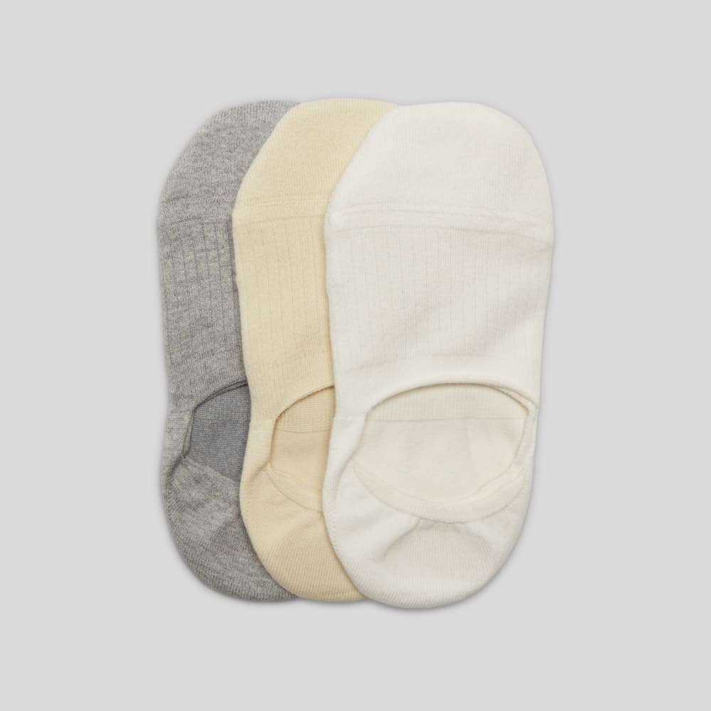 The Organic Cotton No-Show Sock 3-Pack | Neutral Multi - Image 2