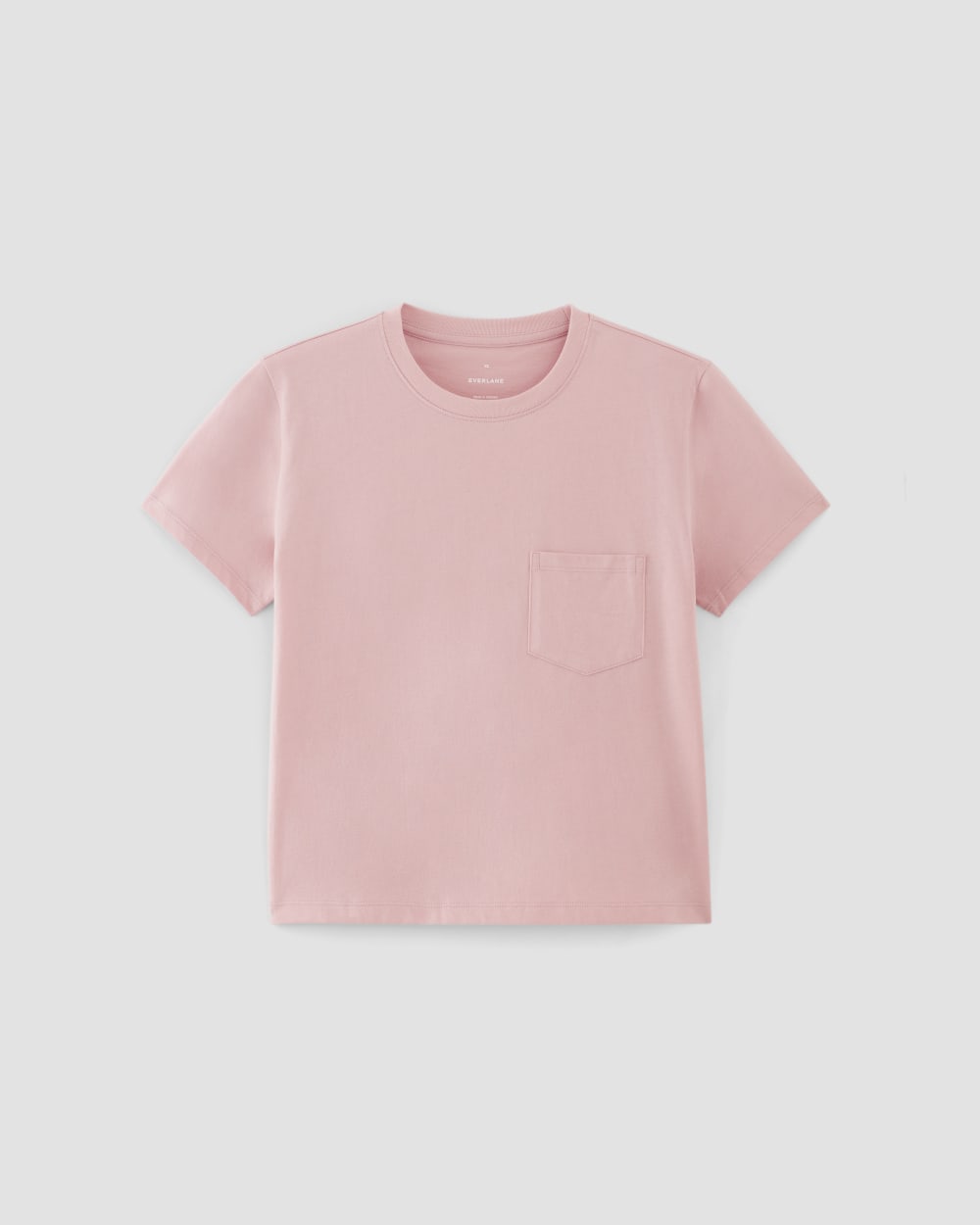 The Box-Cut Tee in Essential Cotton | Rose Pink | Pocket - Image 2