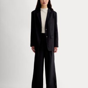 The Linen Way-High® Drape Pant  | Black