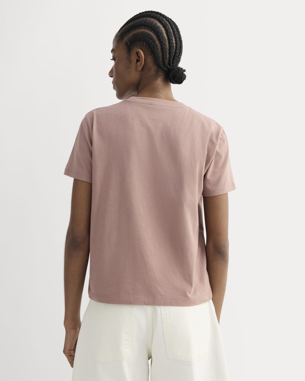 The Box-Cut Tee in Essential Cotton | Rose Dusk | No Pocket - Image 4