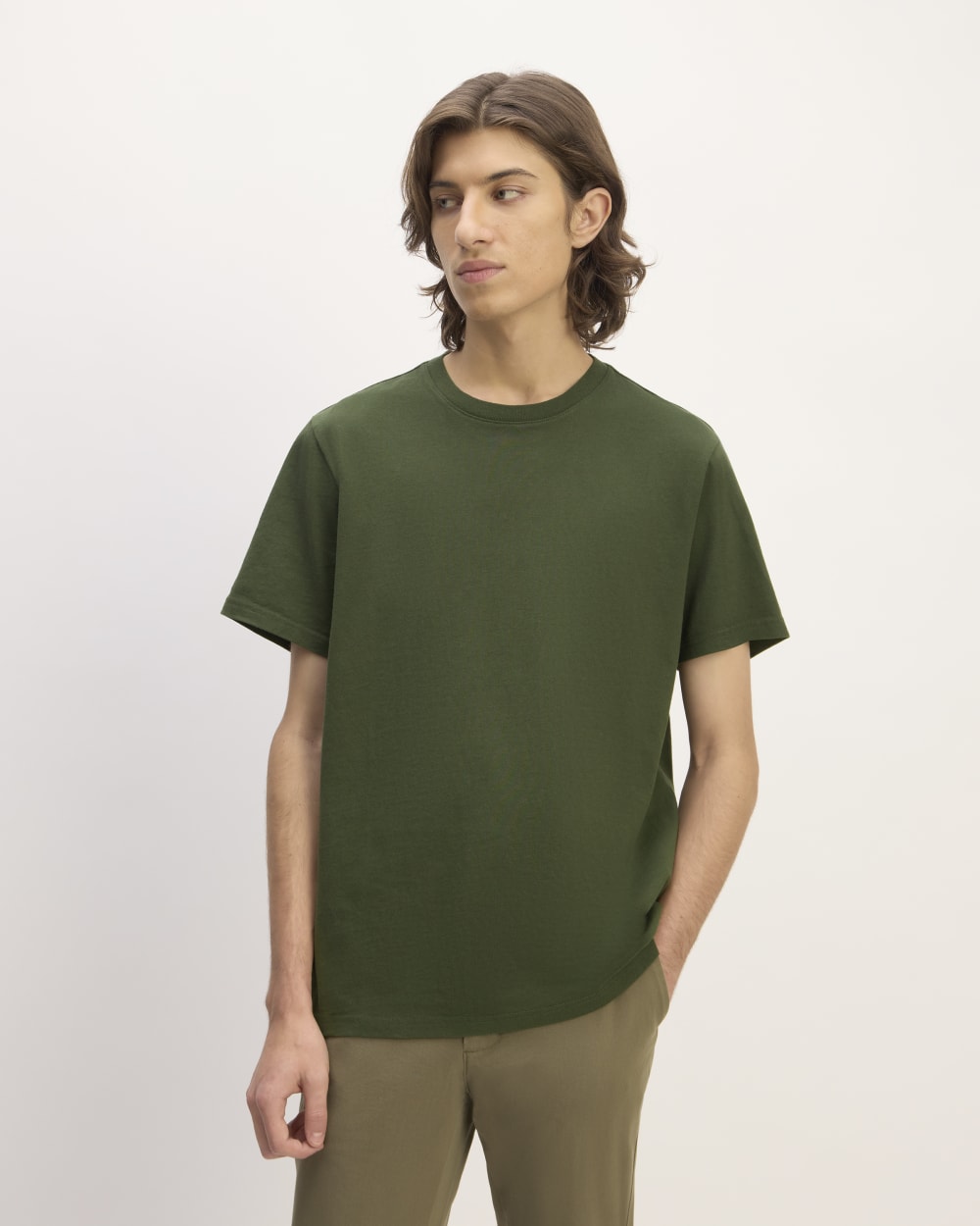 The Premium-Weight Crew | Uniform | Deep Moss Green