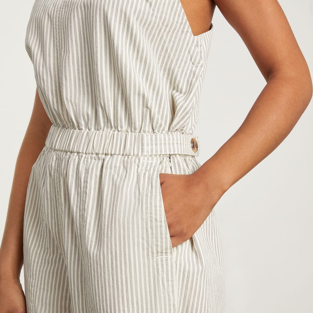 The Fatigue Apron Jumpsuit | Navy Stripe - Image 6