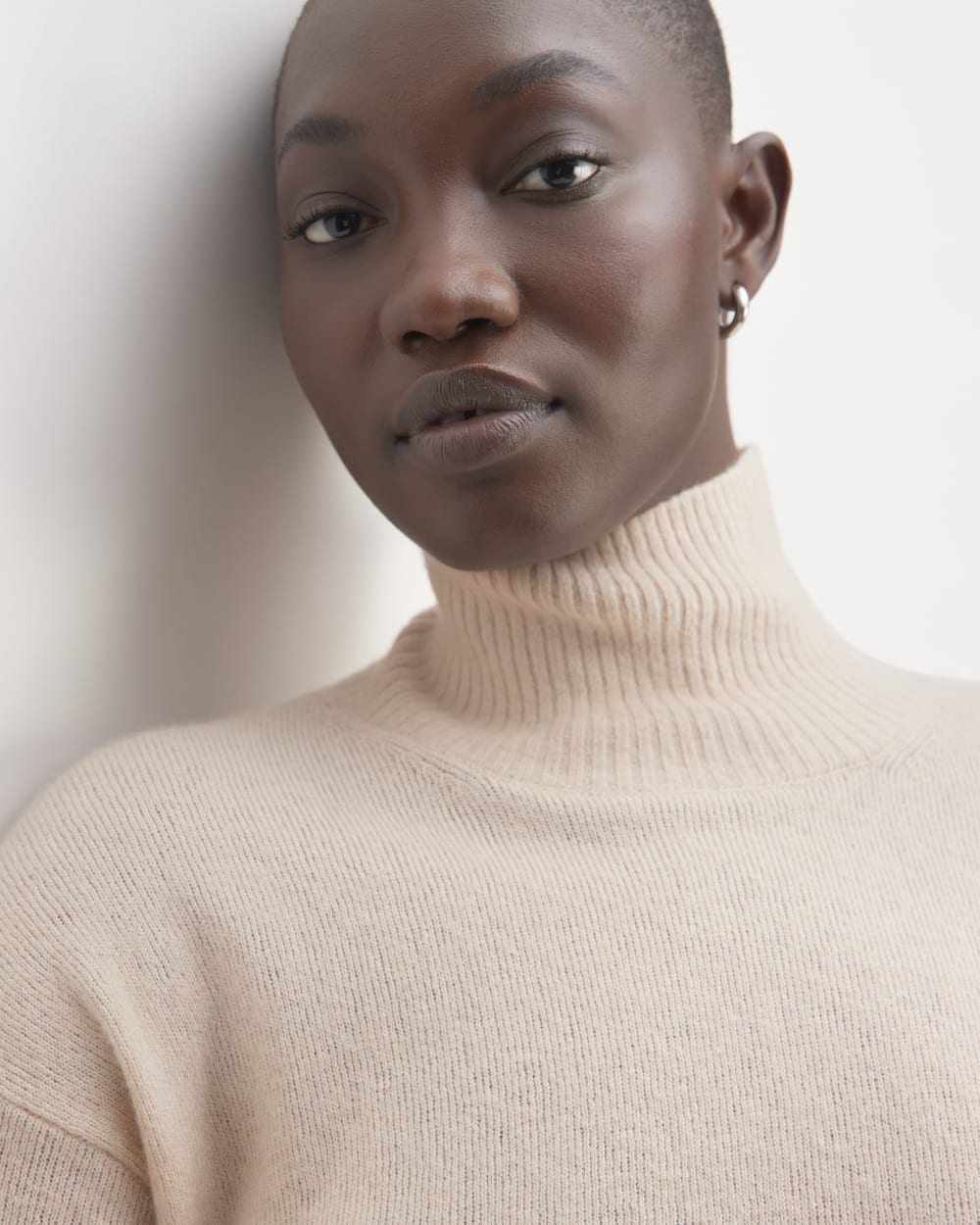 The Cozy Stretch Turtleneck Dress | Whisper Pink - Image 3