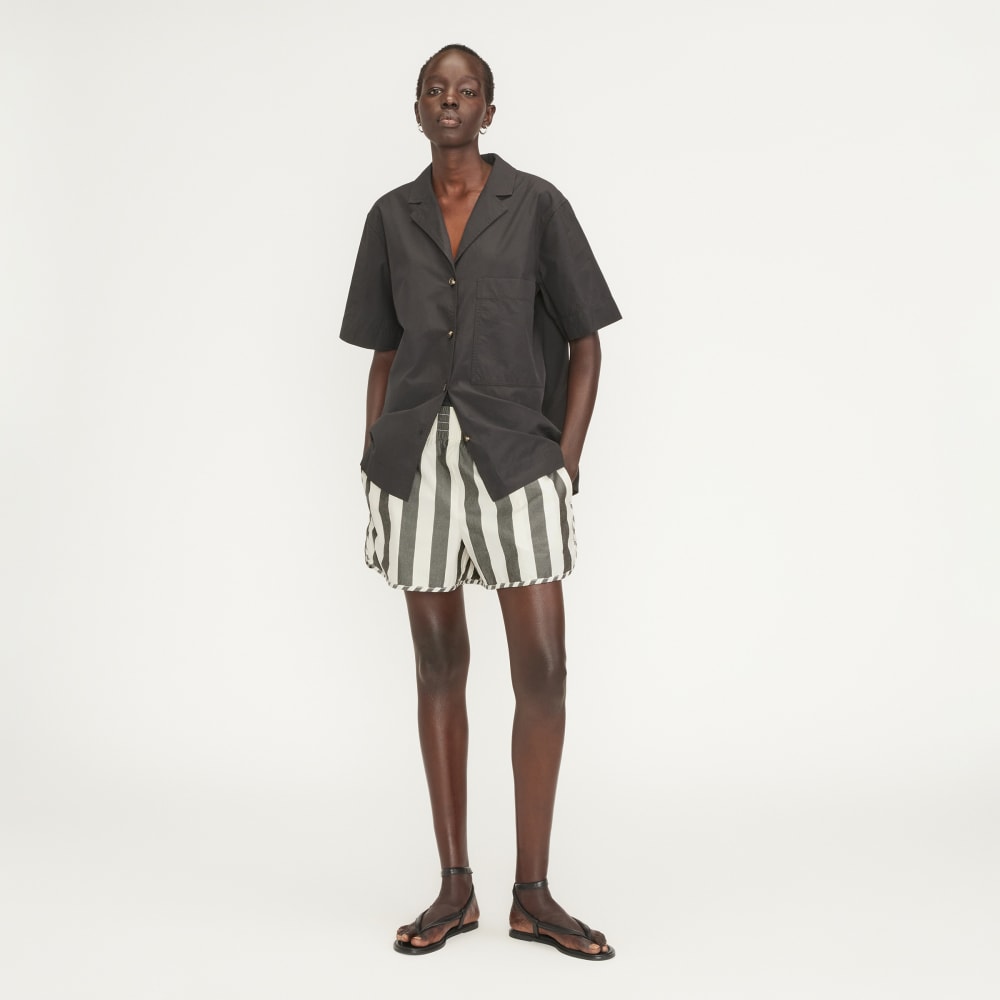 The Poplin Boxer Short | Bone / Black - Image 3
