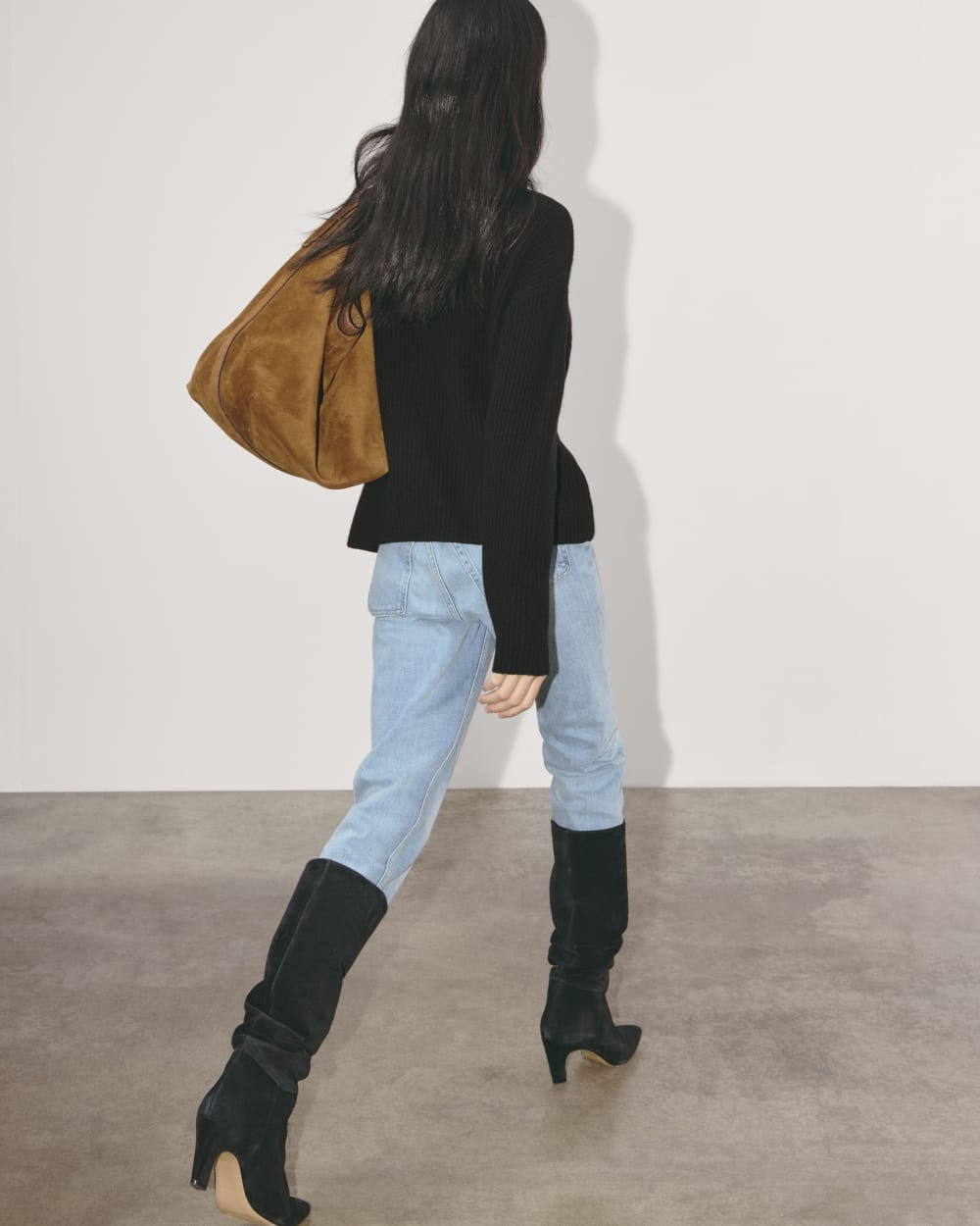 The Fisherman Turtleneck in Wool Cashmere | Black - Image 8