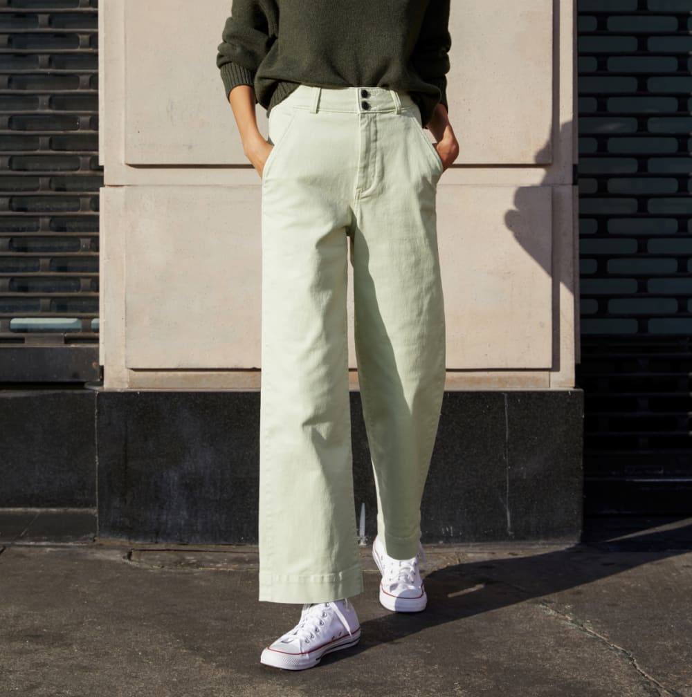 The Organic Wide-Leg Pant | Seafoam Green - Image 7