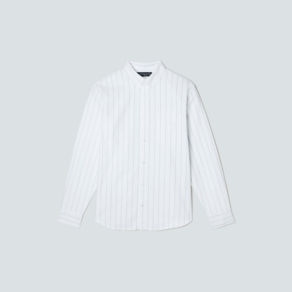 The Standard Fit Japanese Oxford Shirt | Uniform | Optic White / Black | Standard - Image 2