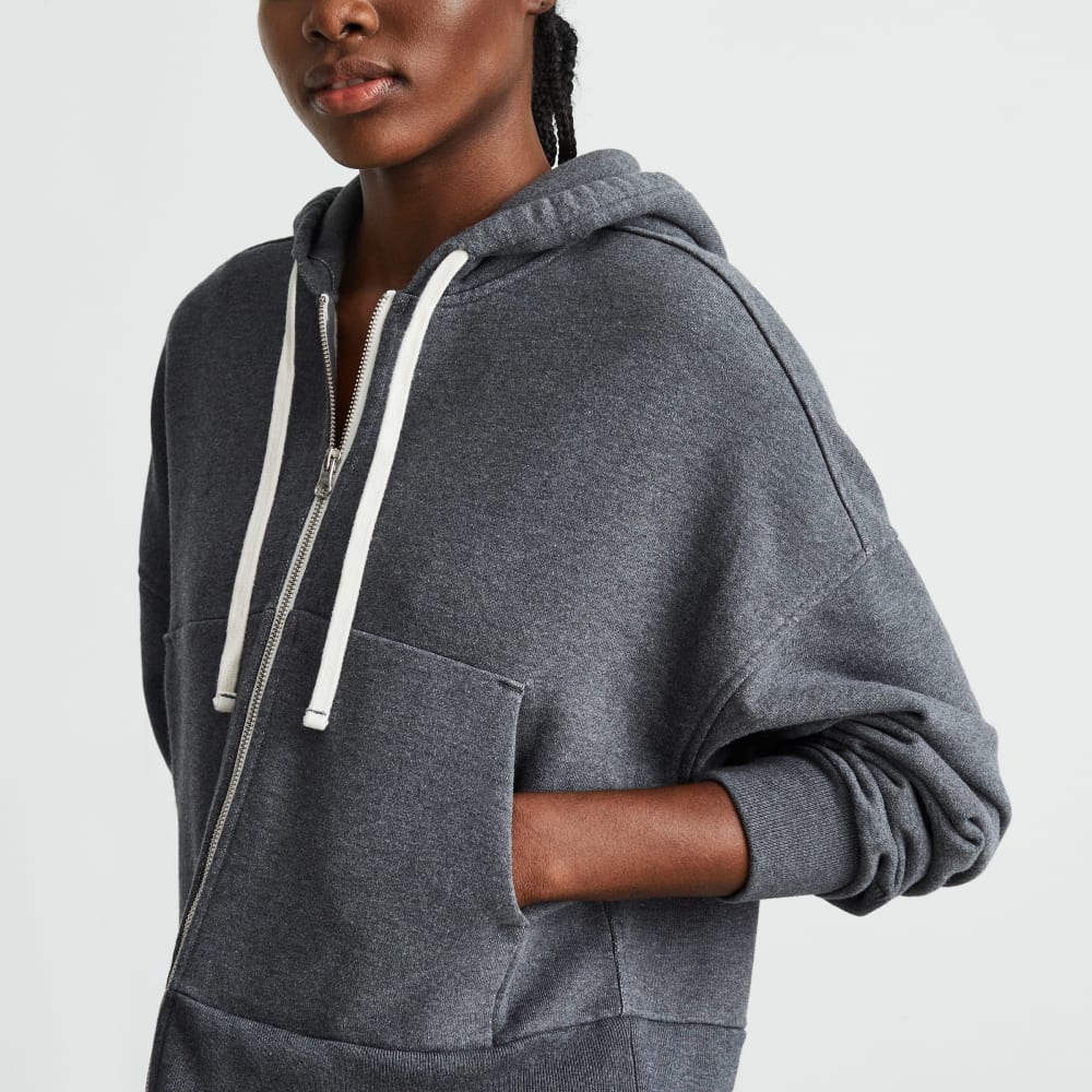 The Track Organic Cotton Hoodie | Dark Heather Grey - Image 5