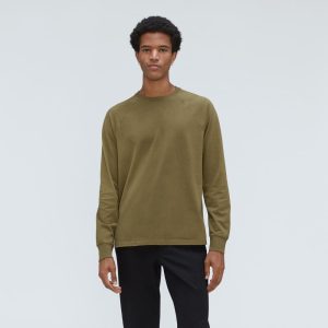 The Premium-Weight Long-Sleeve Crew | Uniform | Olive