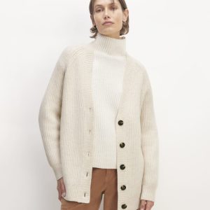 The Felted Merino Cocoon Cardigan | Heathered Oat
