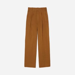The Linen Way-High® Drape Pant | Tawny Brown