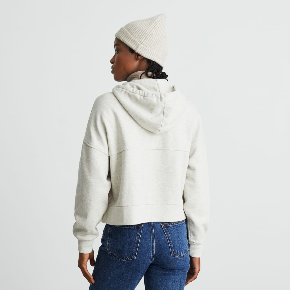 The Track Organic Cotton Hoodie | Light Heather Grey - Image 4