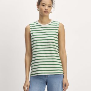 The Mariner Tank | Bone / Grass Green