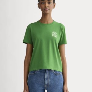 The Everlane x Parks Project Box-Cut Tee | Green / Natural