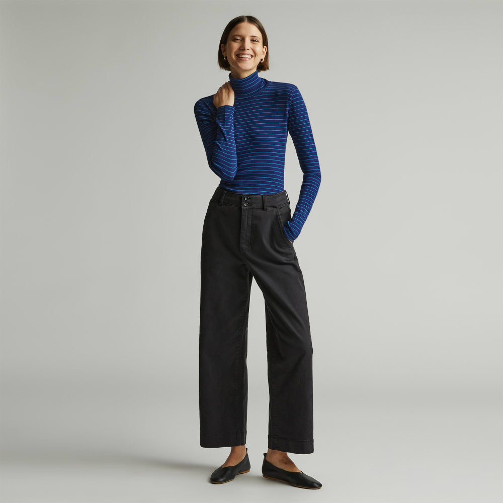 The Luxe Micro-Rib Turtleneck | Ocean Cavern / Horizon Blue - Image 6