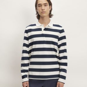 The Premium-Weight Rugby Shirt |  Navy / Bone