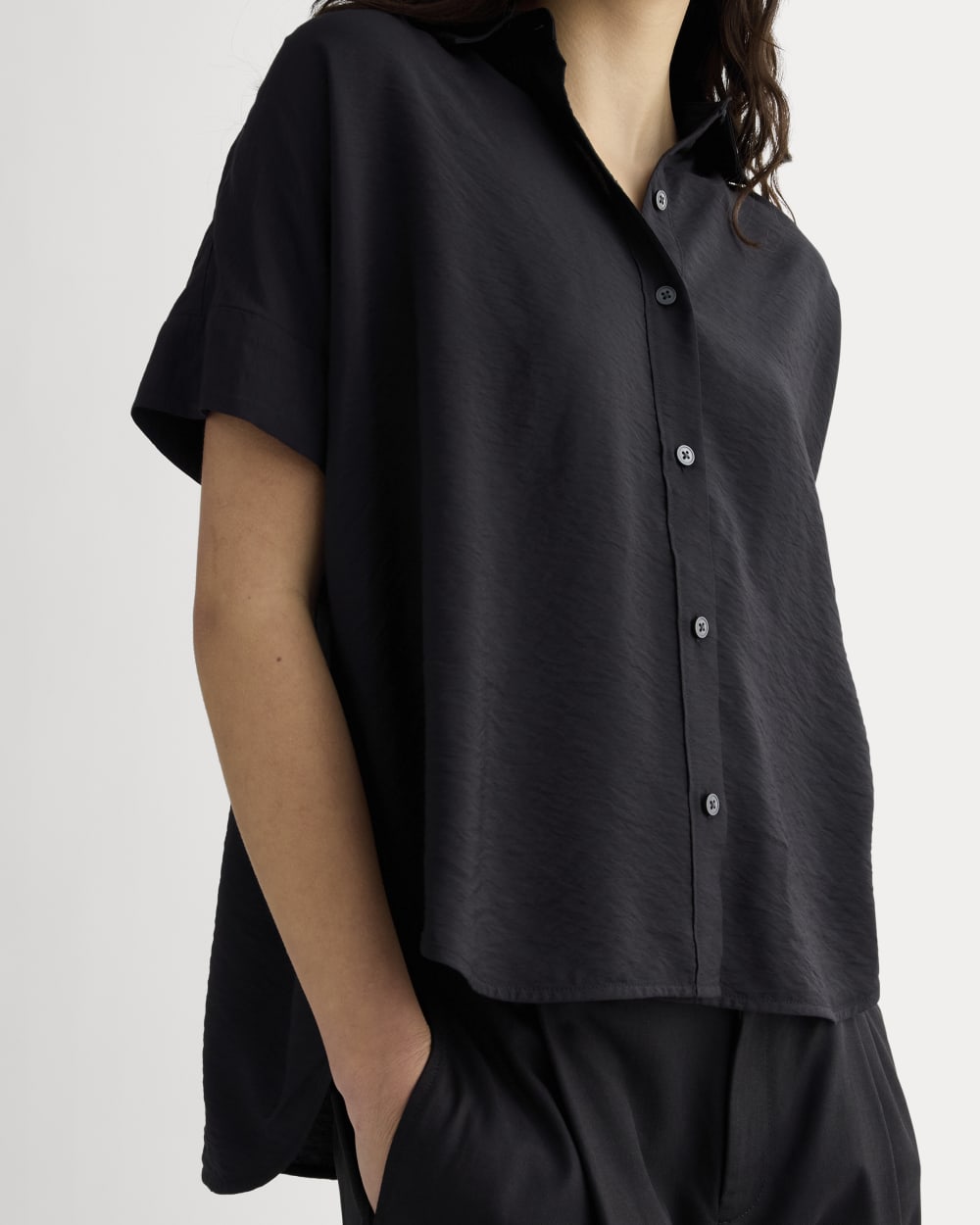The Square Shirt in SoftLuxe | Black - Image 4