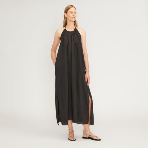 The Tie-Back Halter Dress | Black