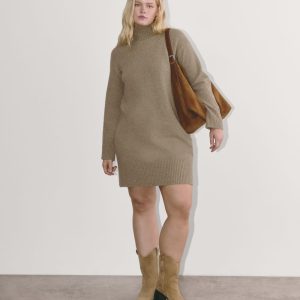 The Sweater Dress in Plush Cotton | Heather Taupe