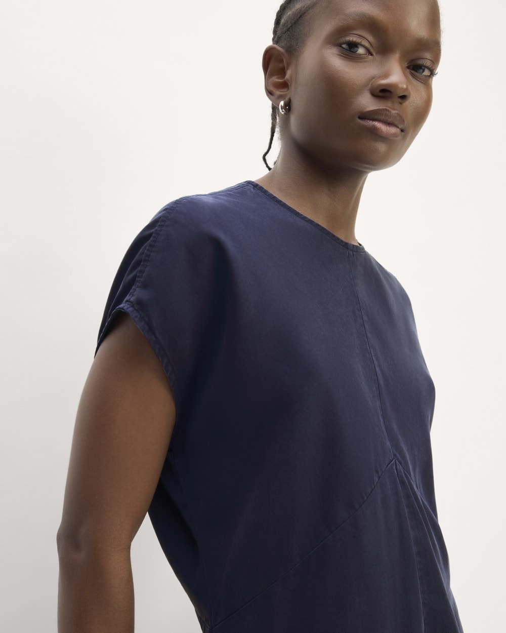 The Drape Top in Butterlite | Navy - Image 4