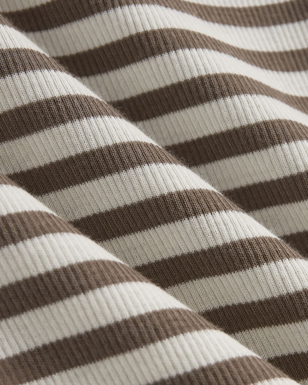 The Luxe Rib Long-Sleeve Crew | Bone / Deep Taupe - Image 5