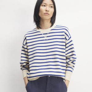 The Cotton-Merino Sweatshirt | Canvas / Lapis Blue