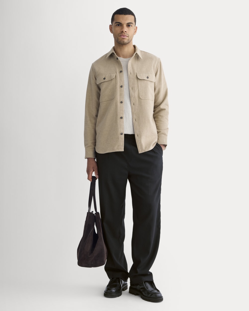 The Heavyweight Overshirt | Uniform | Dark Heathered Camel - Image 3