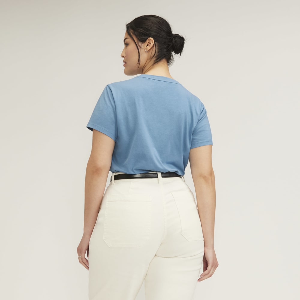 The Box-Cut Tee in Essential Cotton | Heritage Blue | No Pocket - Image 4