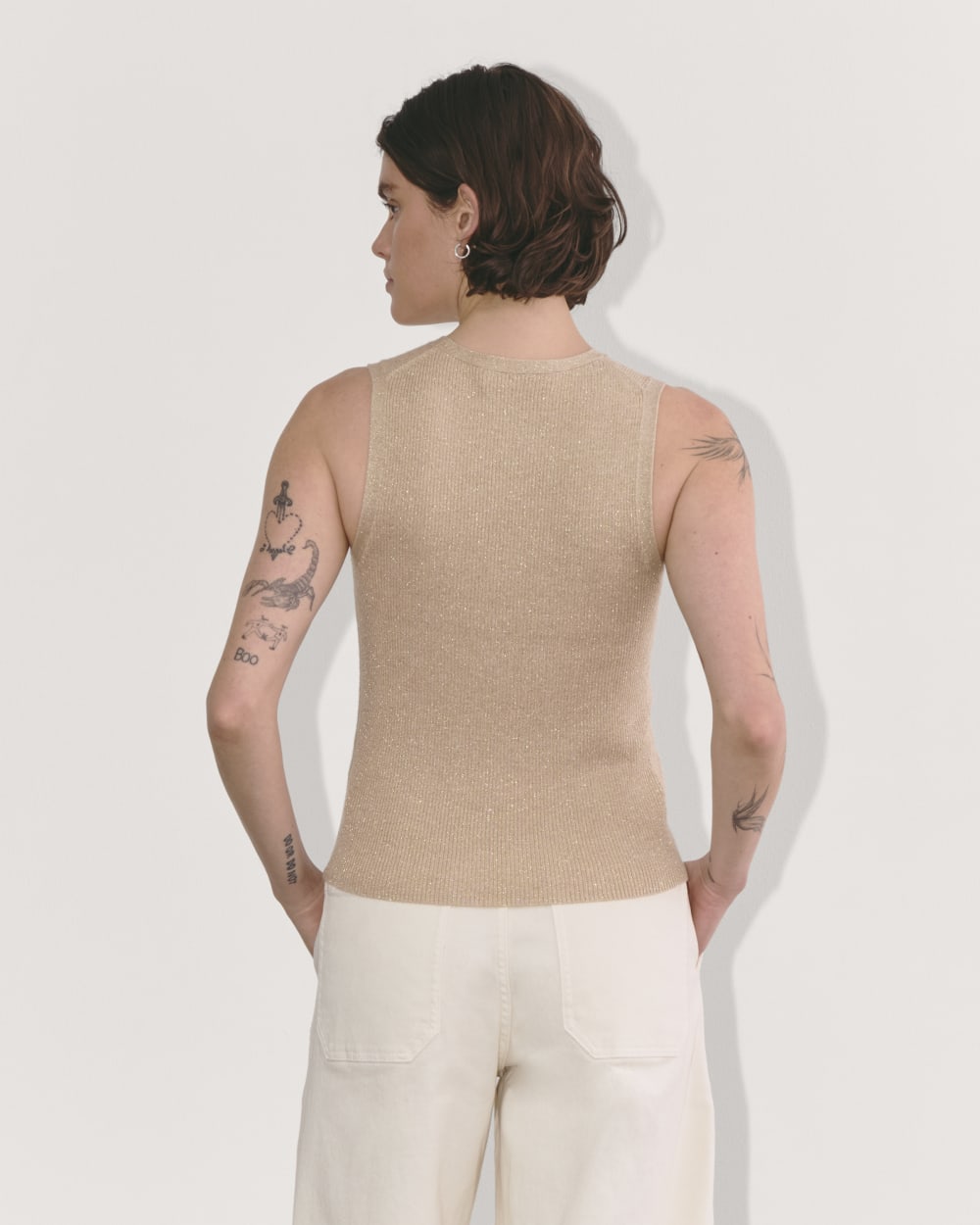 The Tank in Lurex Merino | Gold - Image 5