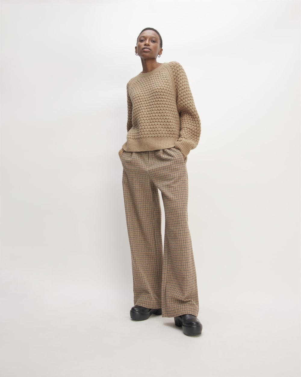 The Cloud Oversized Textured Crew | Tiger's Eye - Image 3