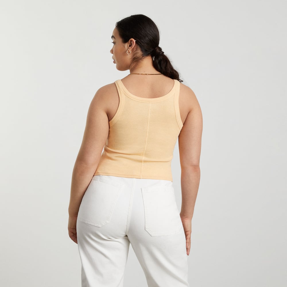 The Pima Micro-Rib Short Tank | Melon - Image 3