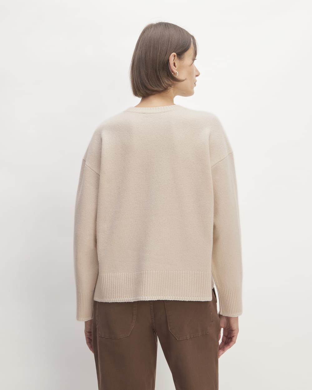 The Good Merino Wool Crewneck Sweater | Buttermilk / White - Image 6