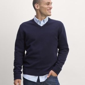The Cashmere V-Neck Sweater | Navy