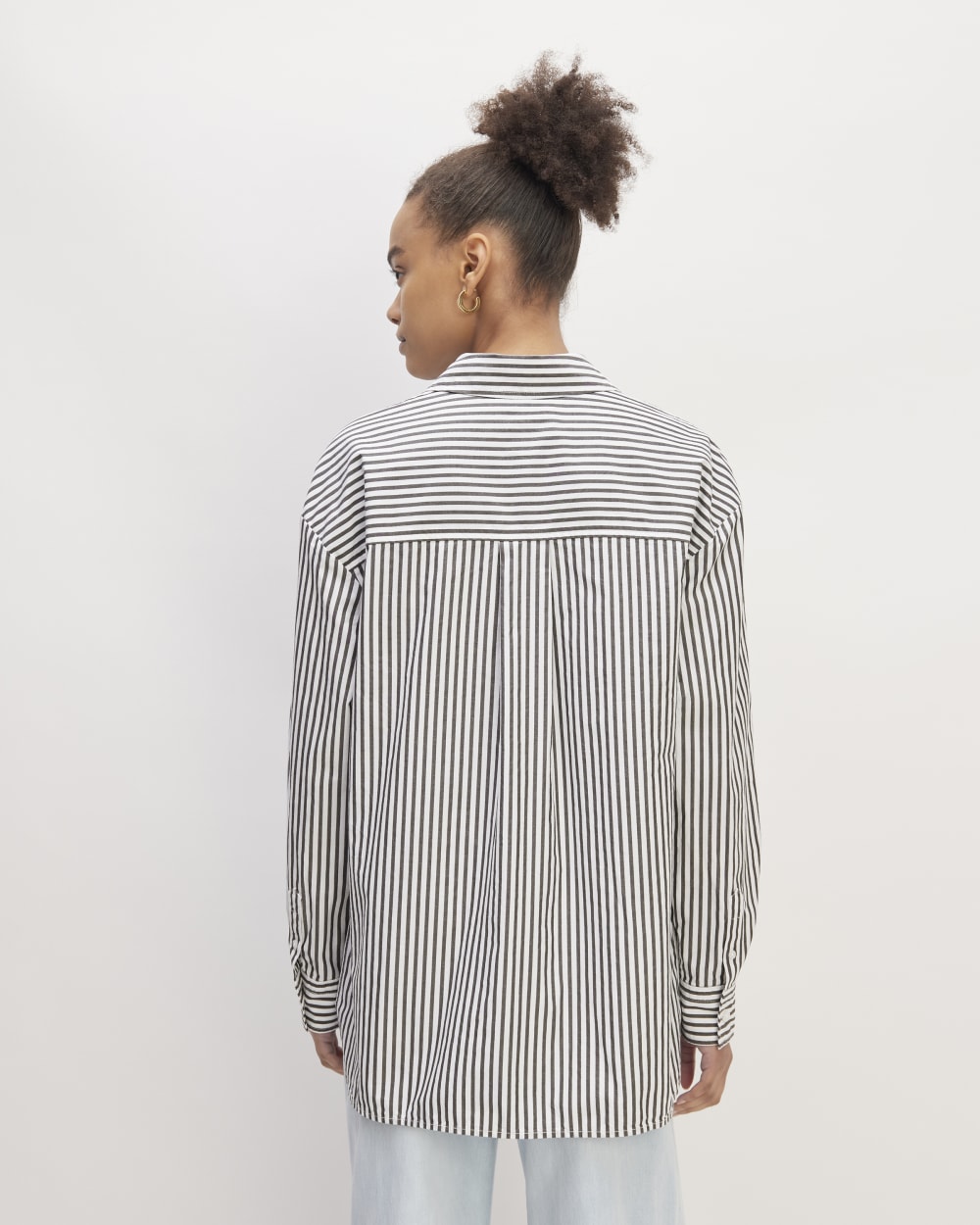 The Supima® Cotton Boyfriend Shirt | Optic White / Black - Image 6