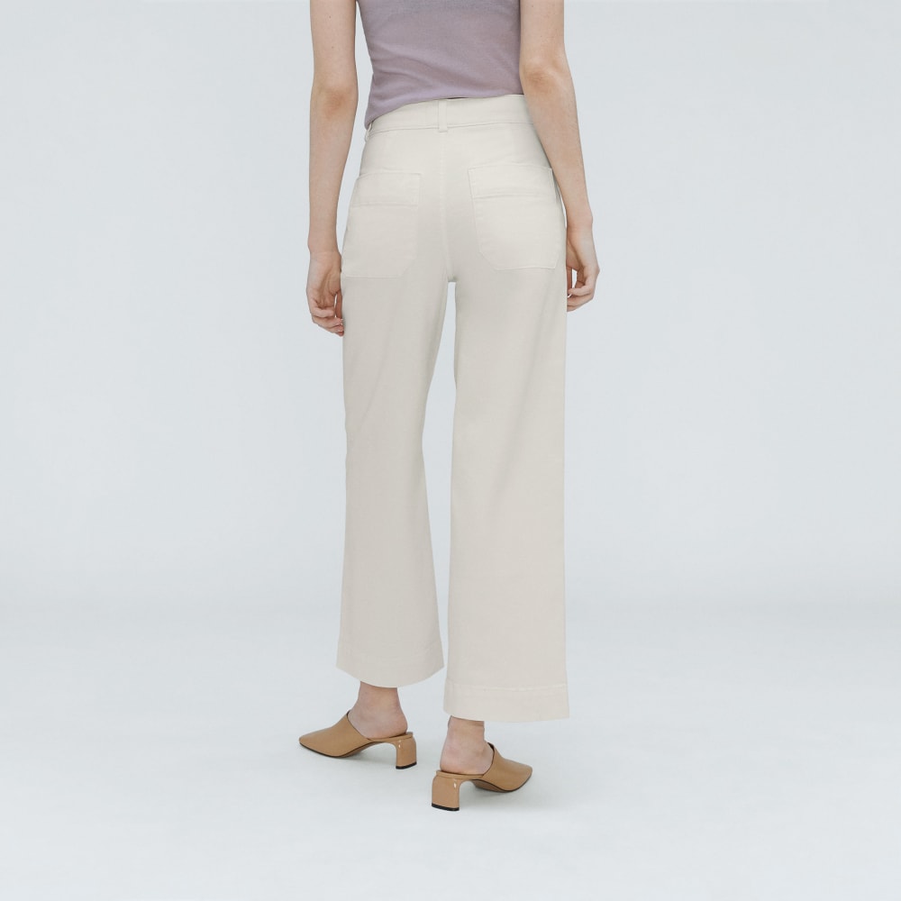 The Organic Wide-Leg Pant | Bone - Image 4