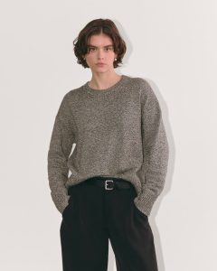 The Boxy Sweater in Everyday Cotton | Canvas / Black Twist