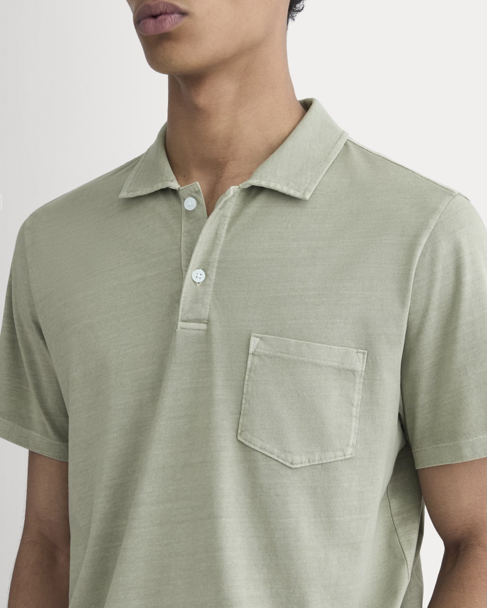 The Essential Organic Garment-Dyed Polo | Seagrass - Image 4