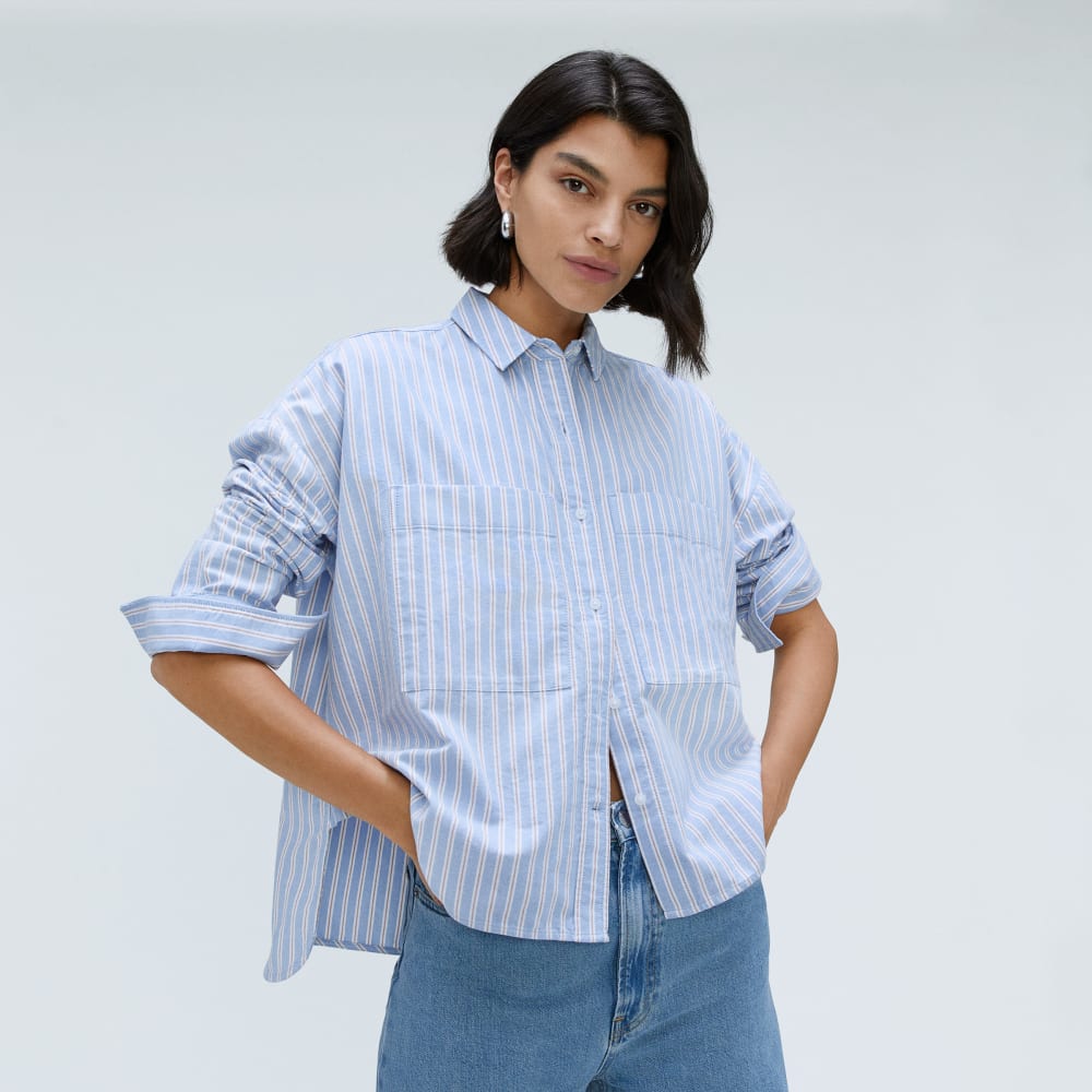 The Boxy Oxford | Sky / White - Image 5