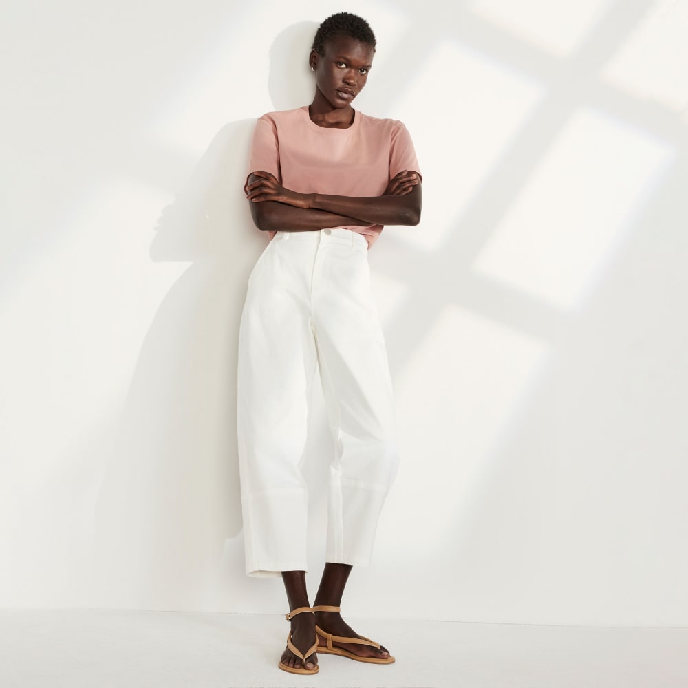 The Box-Cut Tee in Essential Cotton | Light Rose | No Pocket - Image 3