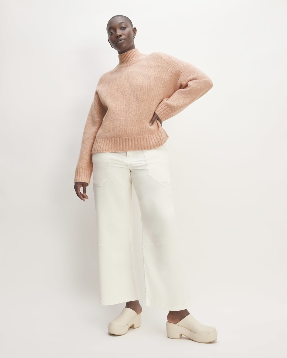 The Cloud Oversized Turtleneck | Blush Pink - Image 3