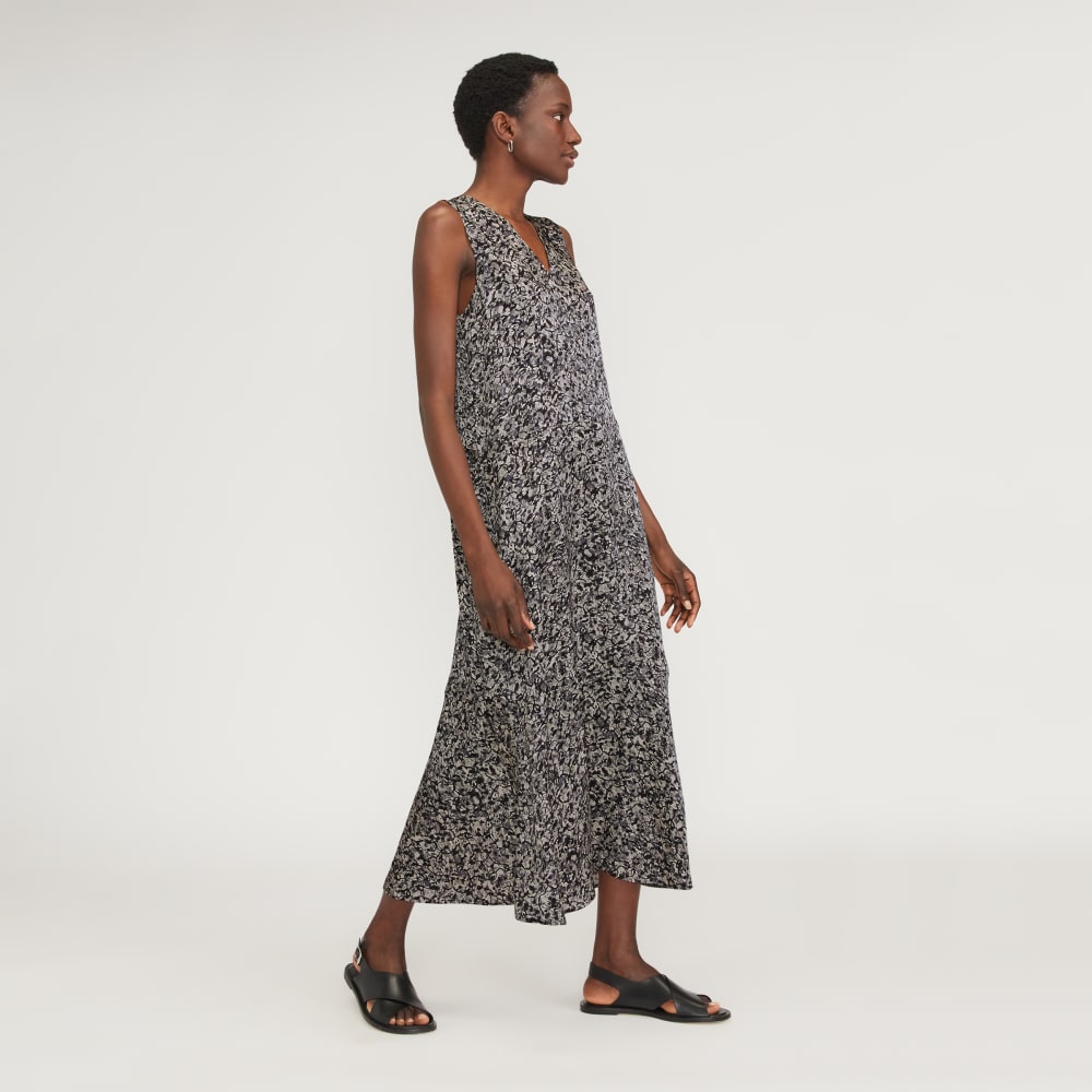 The Satin V-Neck Maxi Dress | Splatter - Image 3