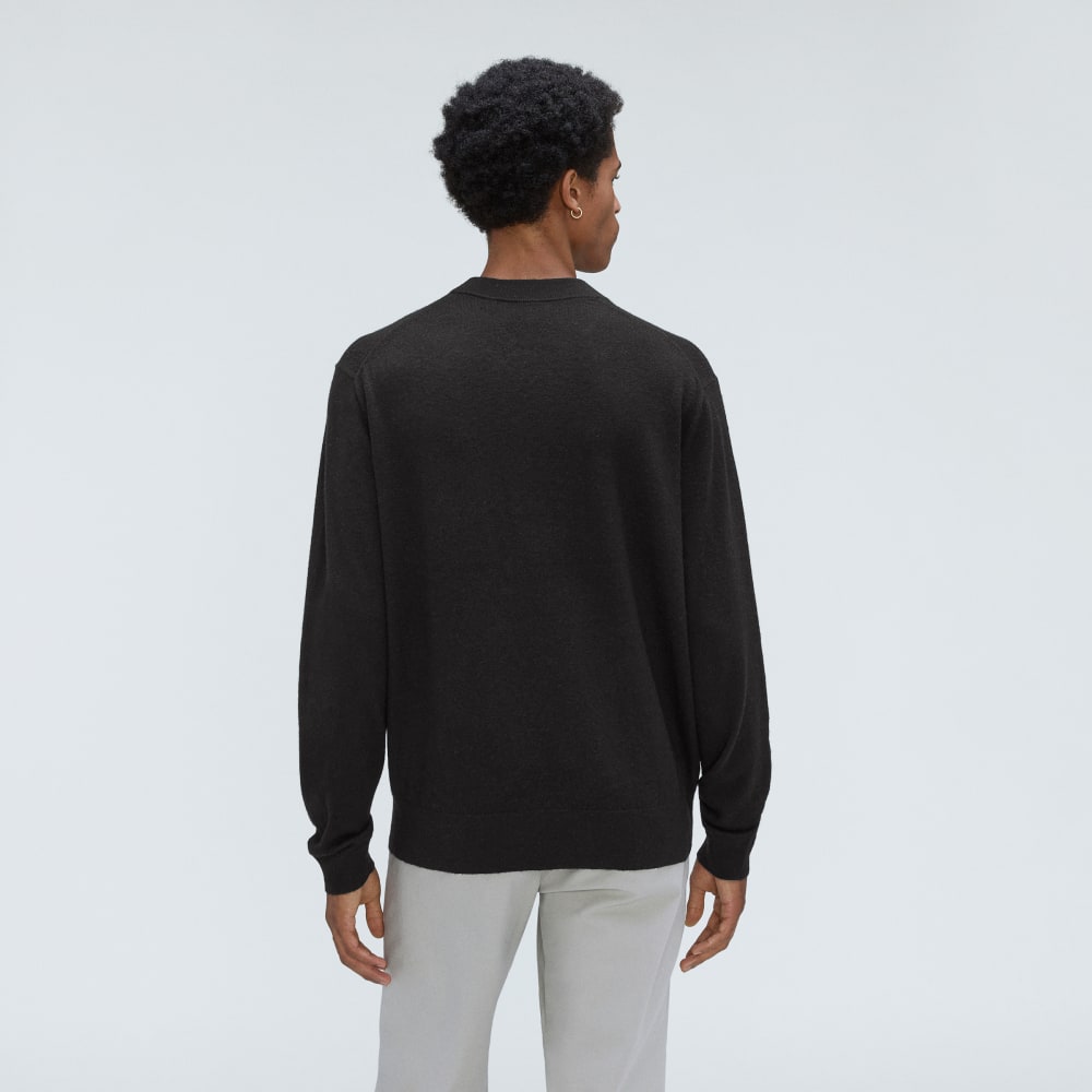 The Merino-Blend Crewneck Sweater | Black - Image 3
