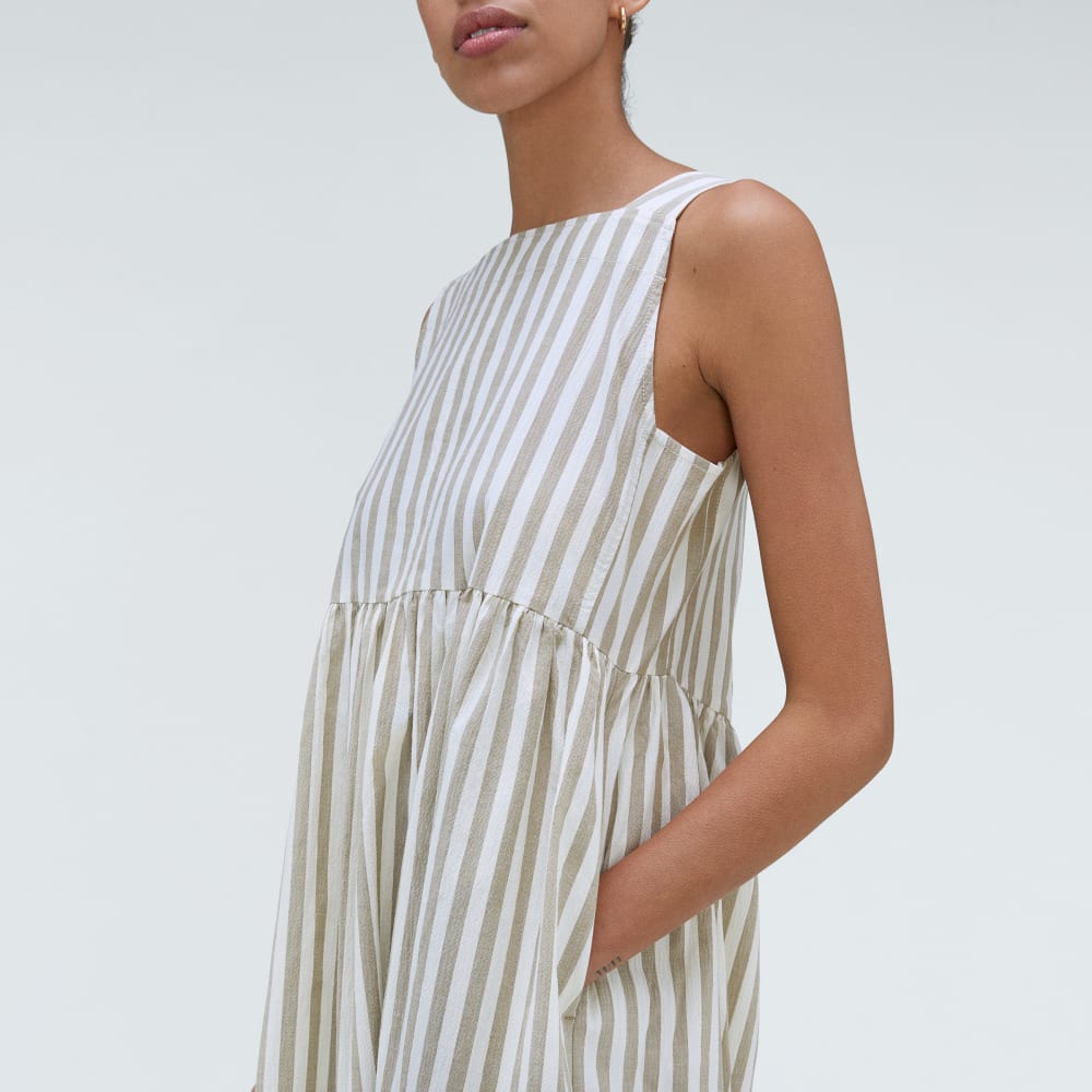 The Seersucker Midi Dress | Nutria / Off-White - Image 5
